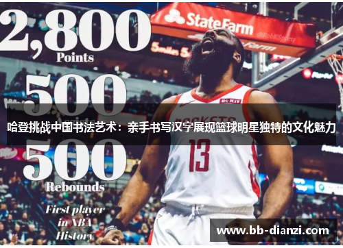 哈登挑战中国书法艺术：亲手书写汉字展现篮球明星独特的文化魅力